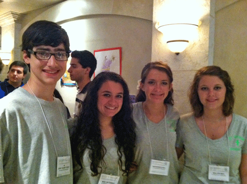 John, Tori, Meredith, Jori; ready for the Bible Bowl