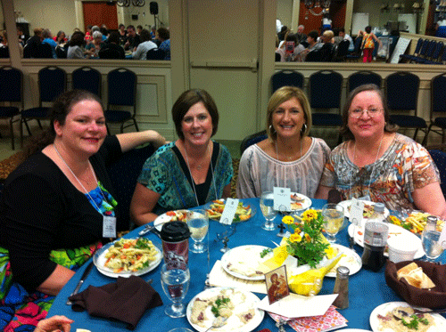 Rebecca, Lori, Dani Kay, and Rhonda at the Women's Meeting and Luncheon